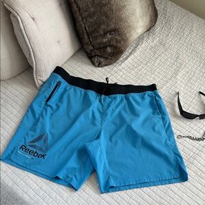 Reebok CrossFit XL vtg blue workout athletic shorts men’s